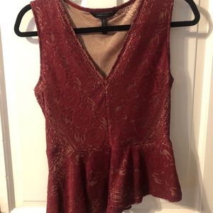 BCBG MAXAZRIA Lace Asymmetric Top - Small